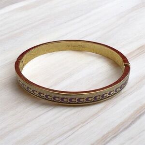 Signature C Coach Enamel Bangle Bracelet